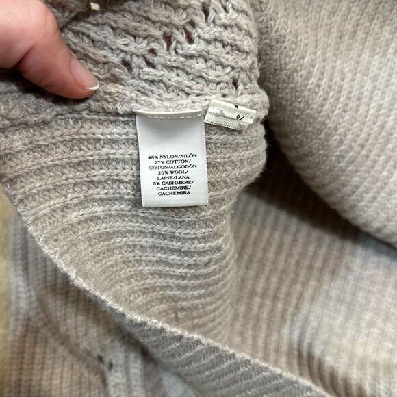 Ann Taylor Cowl Neck Grey Wool Cashmere Sweater Women Size Small - Picture 6 of 7